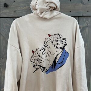 Boys Lie Cream Hoodie OS Angel Zip Hoodie